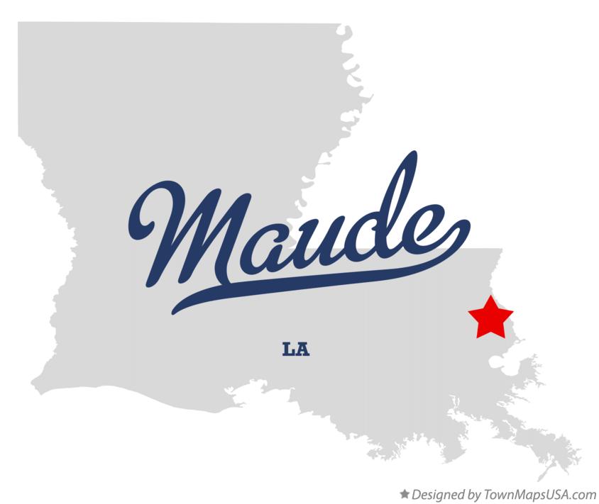 Map of Maude Louisiana LA