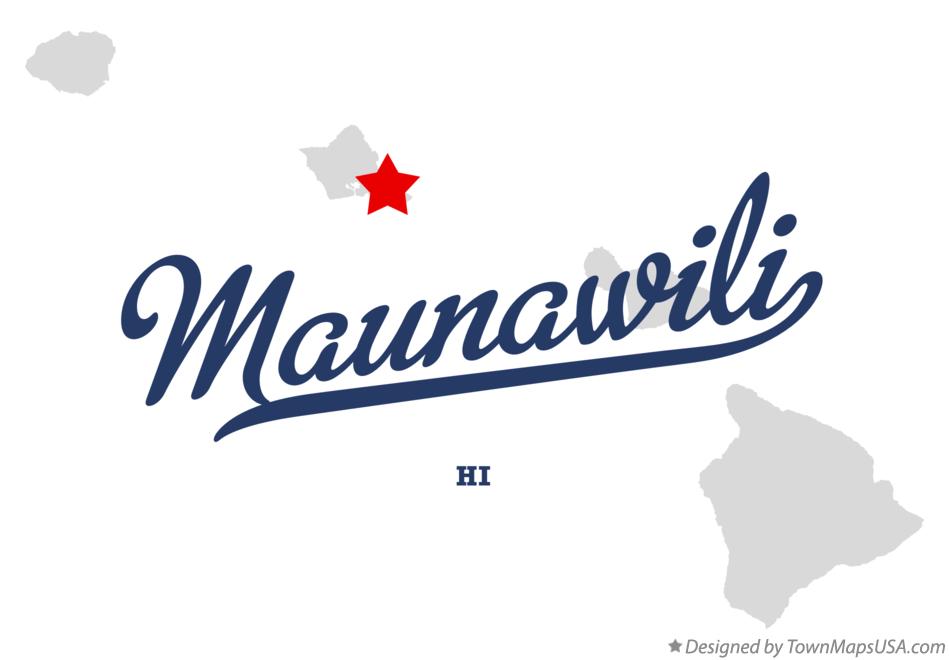 Map of Maunawili Hawaii HI