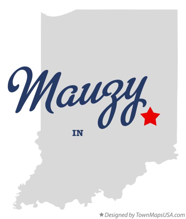 Map of Mauzy Indiana IN