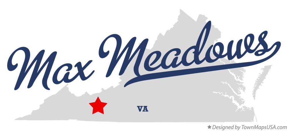 Map of Max Meadows Virginia VA