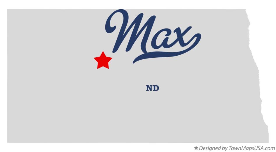 Map of Max North Dakota ND