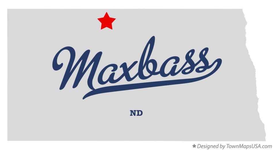 Map of Maxbass North Dakota ND