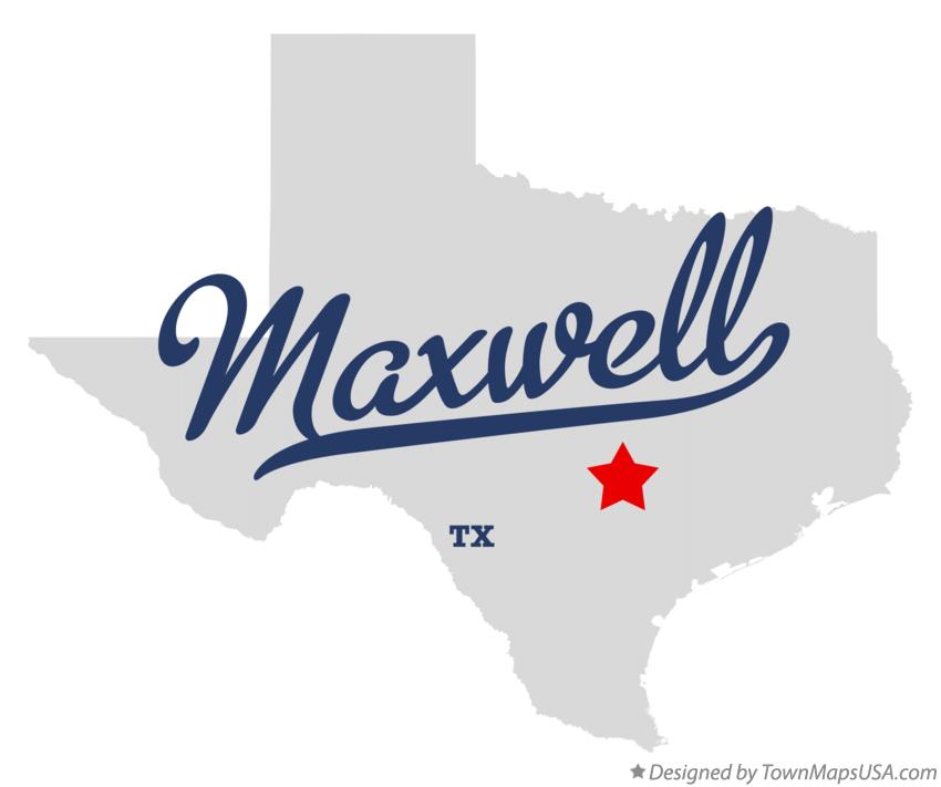 Map of Maxwell Texas TX