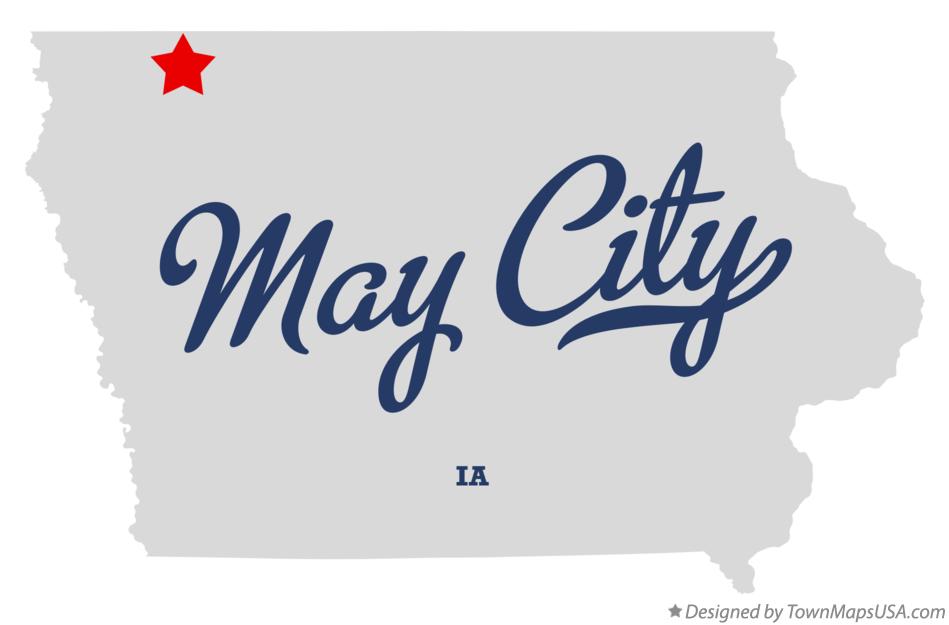 Map of May City Iowa IA