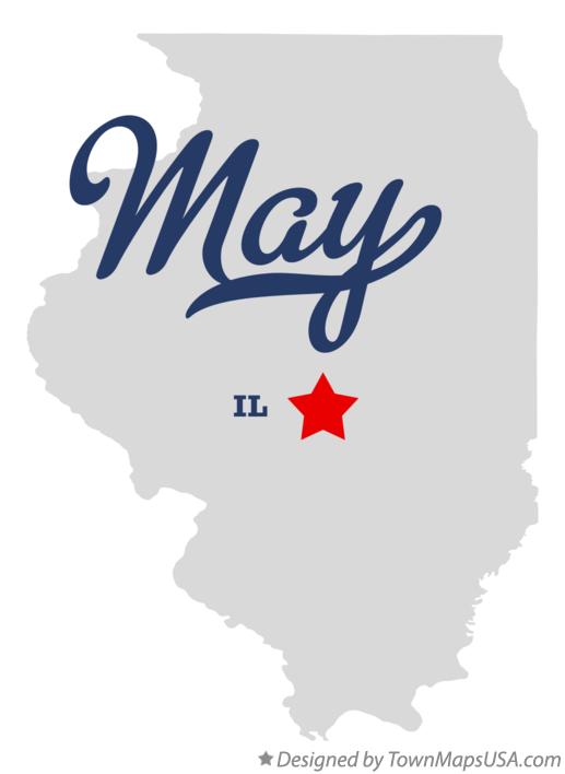 Map of May Illinois IL