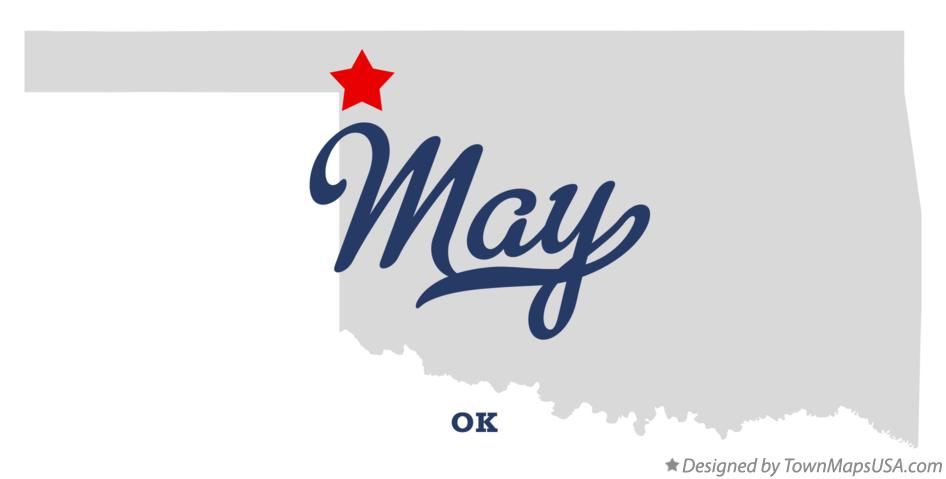 Map of May Oklahoma OK