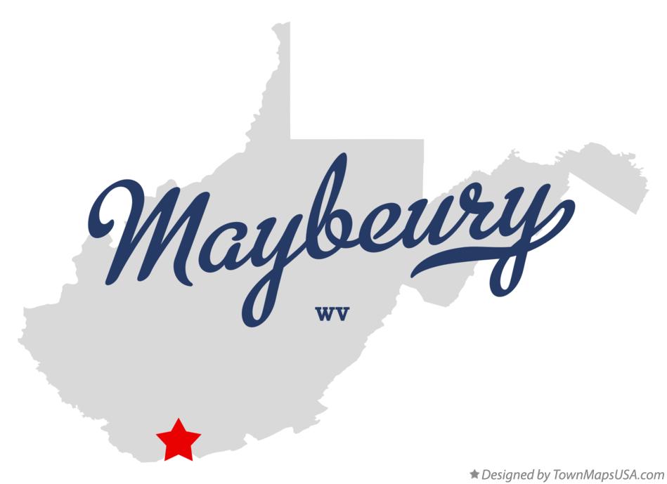 Map of Maybeury West Virginia WV
