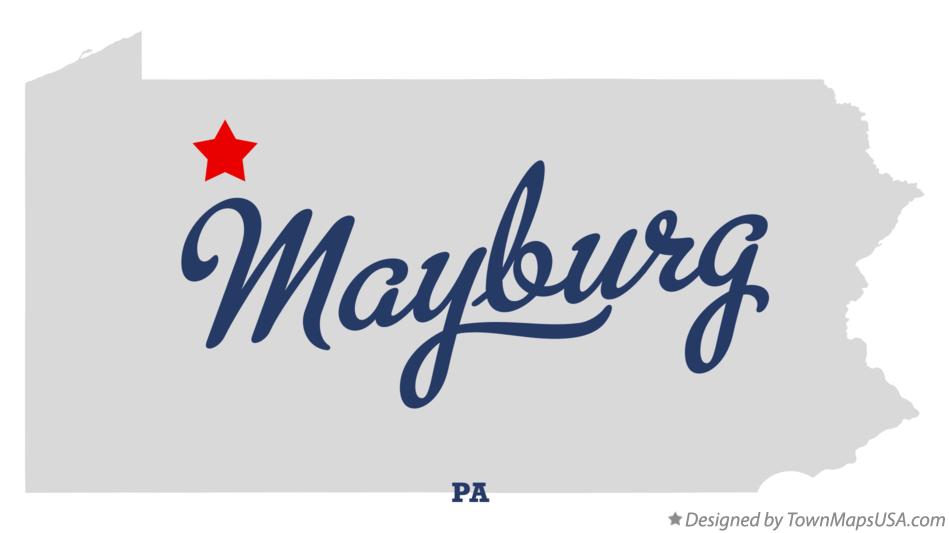 Map of Mayburg Pennsylvania PA