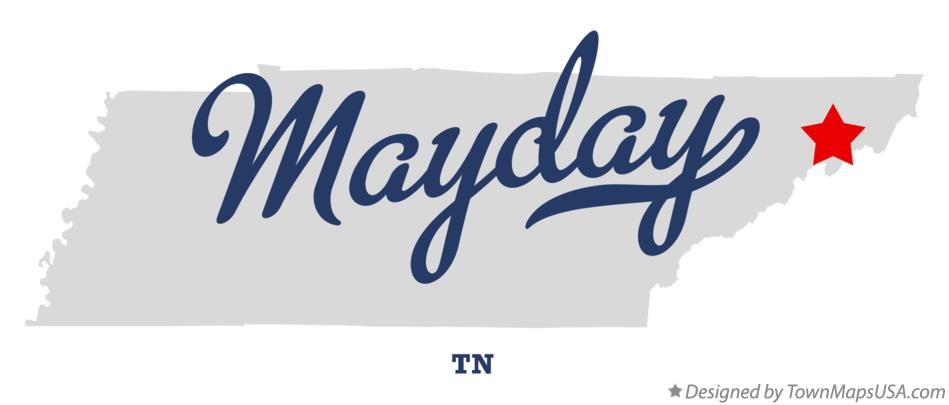 Map of Mayday Tennessee TN