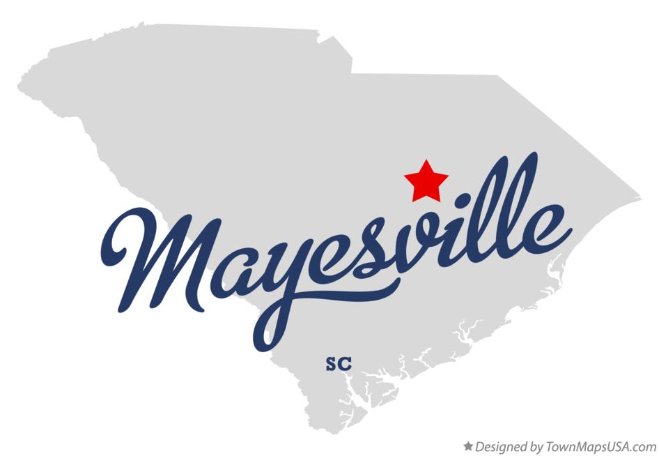 Map of Mayesville South Carolina SC