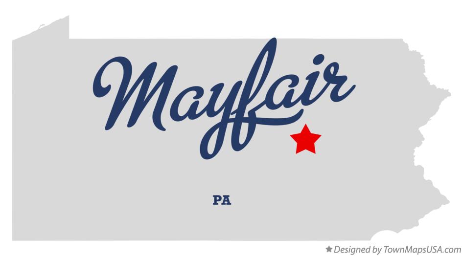Map of Mayfair Pennsylvania PA