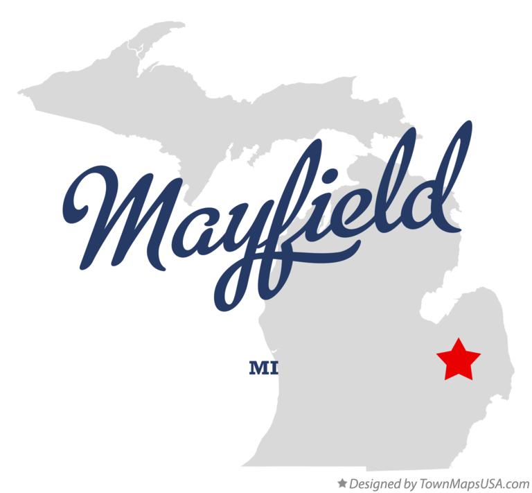 Map of Mayfield Michigan MI