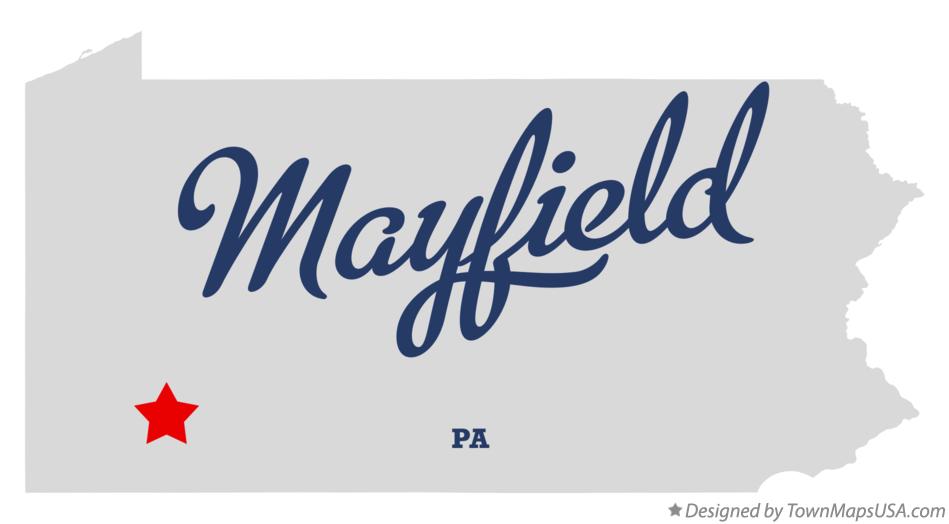 Map of Mayfield Pennsylvania PA