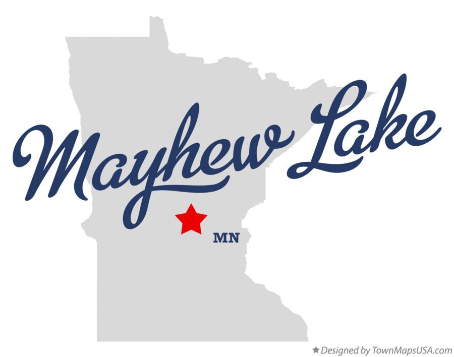 Map of Mayhew Lake Minnesota MN