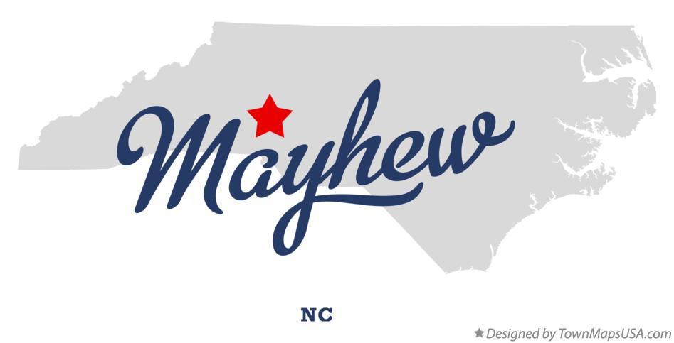Map of Mayhew North Carolina NC