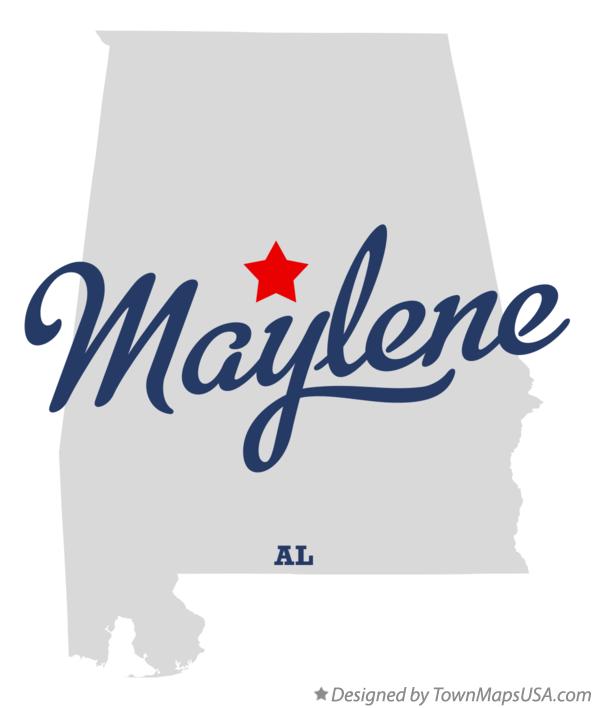 Map of Maylene Alabama AL