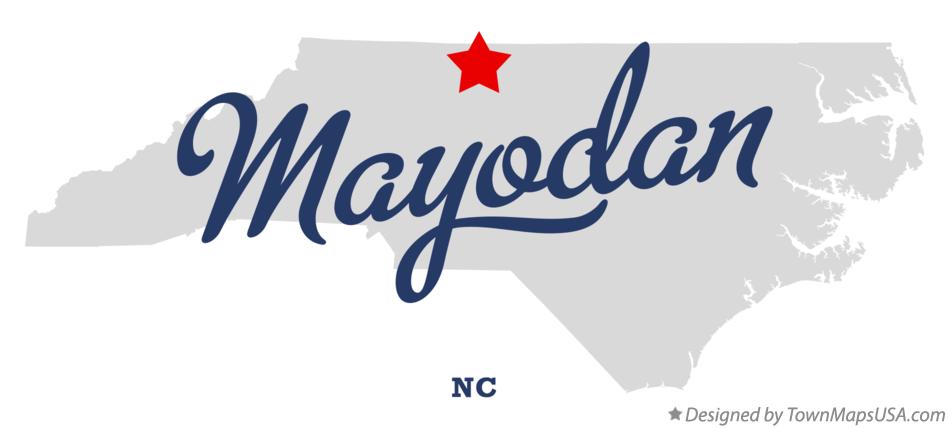 Map of Mayodan North Carolina NC