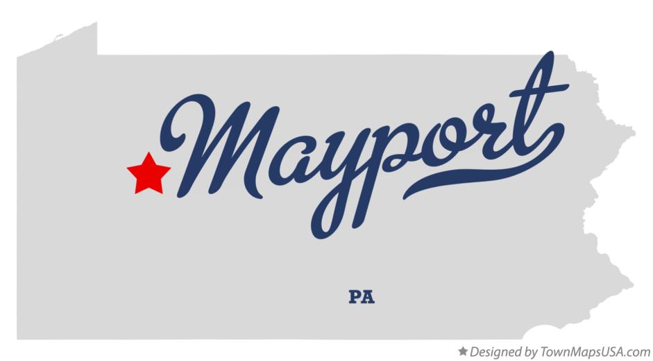 Map of Mayport Pennsylvania PA