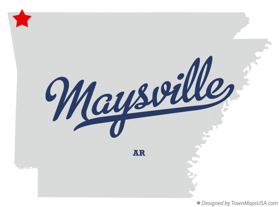 Map of Maysville Arkansas AR