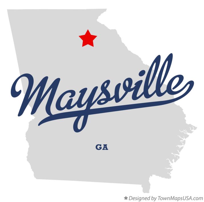 Map of Maysville Georgia GA