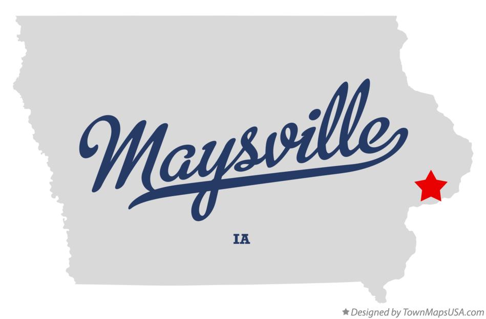 Map of Maysville Iowa IA