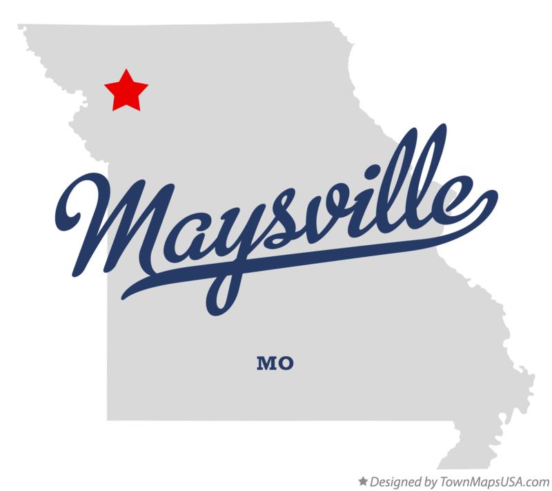 Map of Maysville Missouri MO