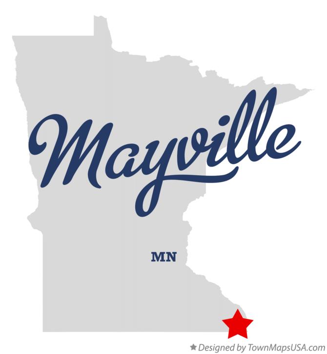 Map of Mayville Minnesota MN