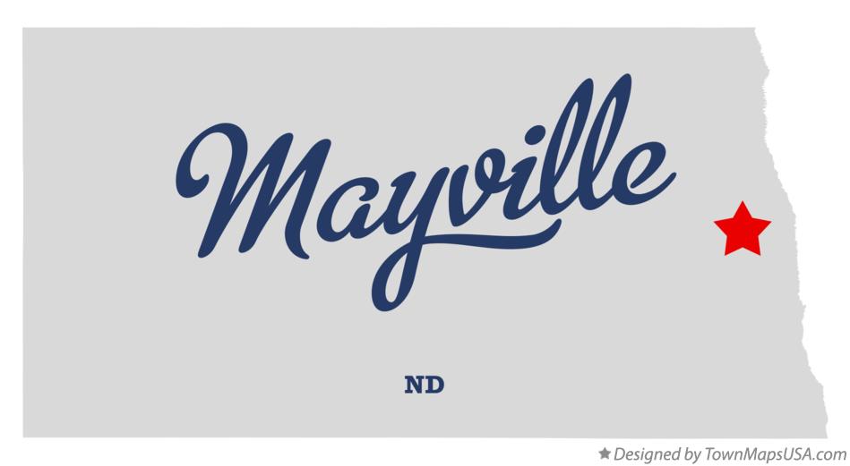 Map of Mayville North Dakota ND