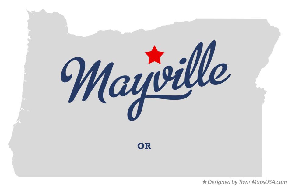 Map of Mayville Oregon OR