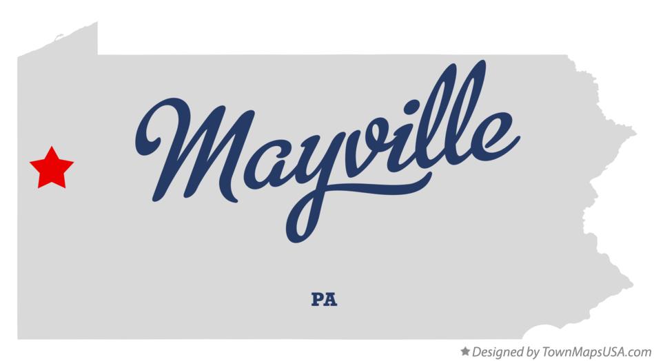 Map of Mayville Pennsylvania PA