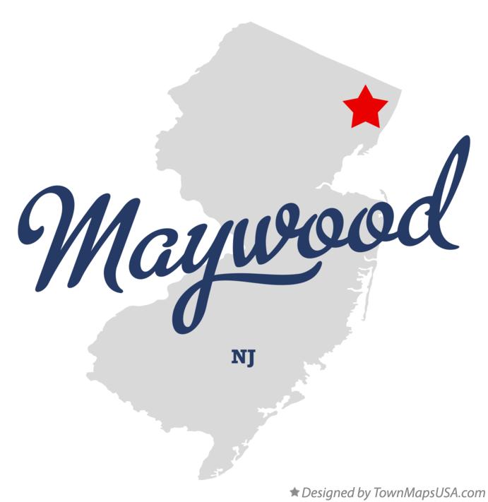 Map of Maywood New Jersey NJ