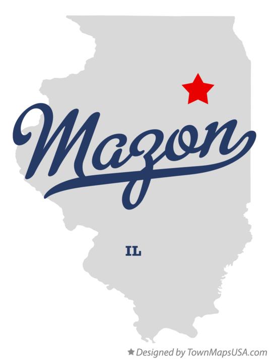 Map of Mazon Illinois IL