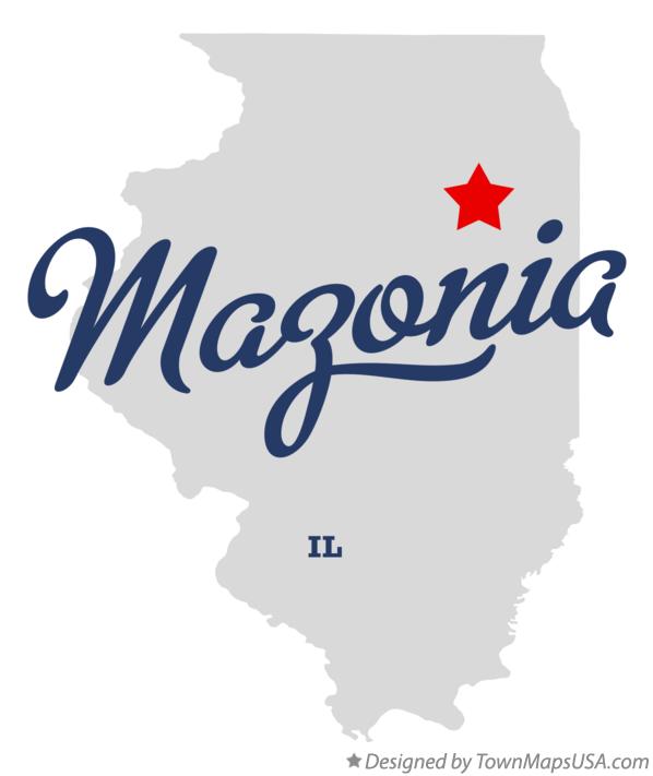 Map of Mazonia Illinois IL