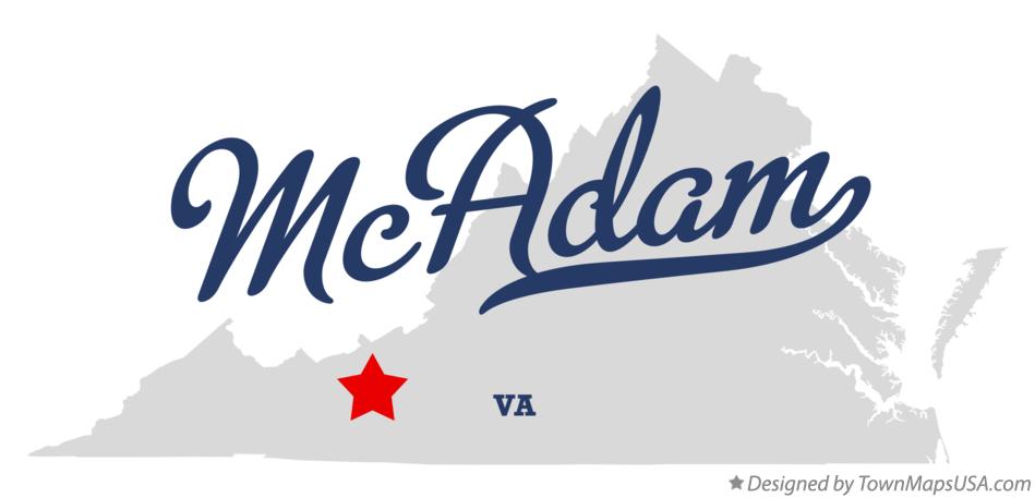 Map of McAdam Virginia VA