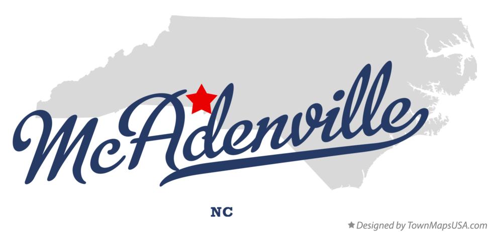 Map of McAdenville North Carolina NC