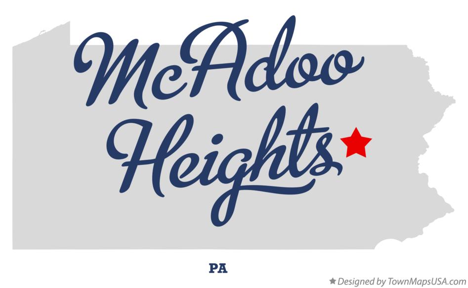 Map of McAdoo Heights Pennsylvania PA