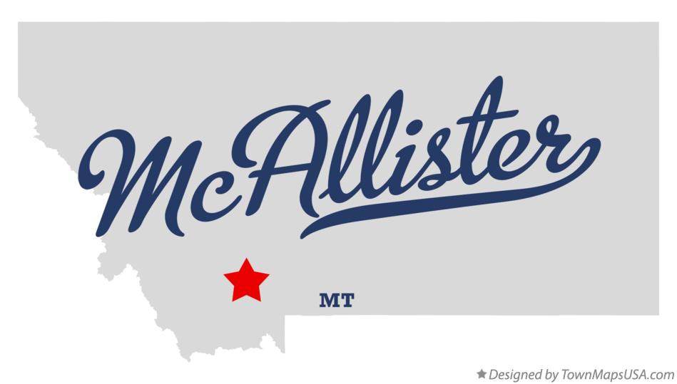 Map of McAllister Montana MT