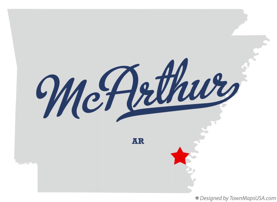 Map of McArthur Arkansas AR