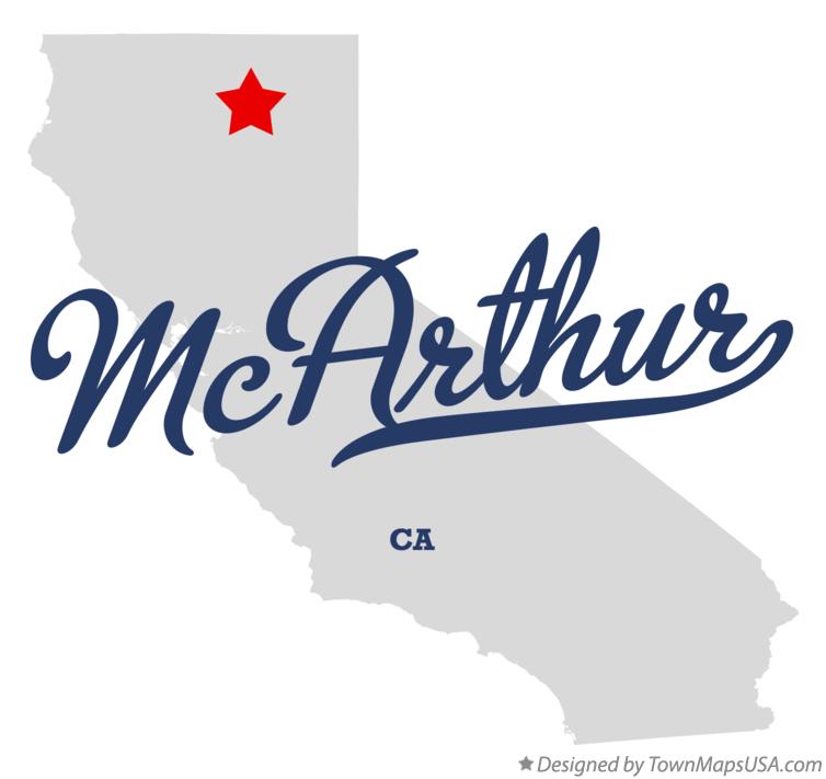 Map of McArthur California CA