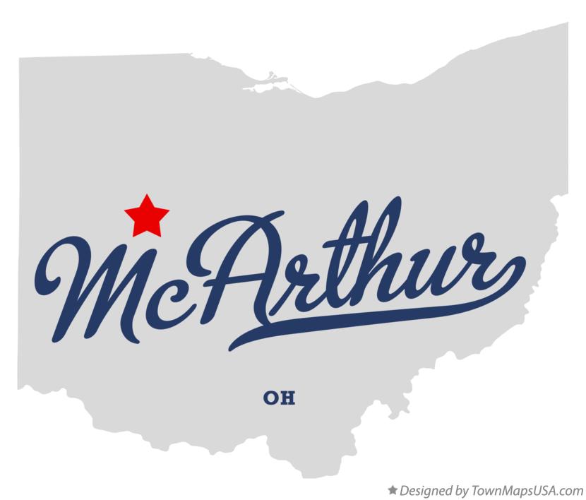 Map of McArthur Ohio OH