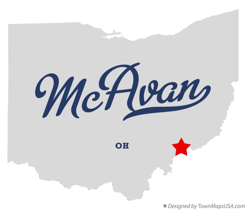 Map of McAvan Ohio OH