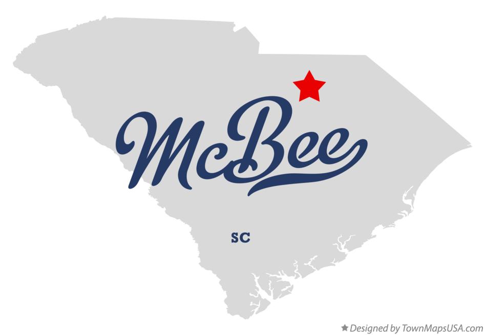 Map of McBee South Carolina SC