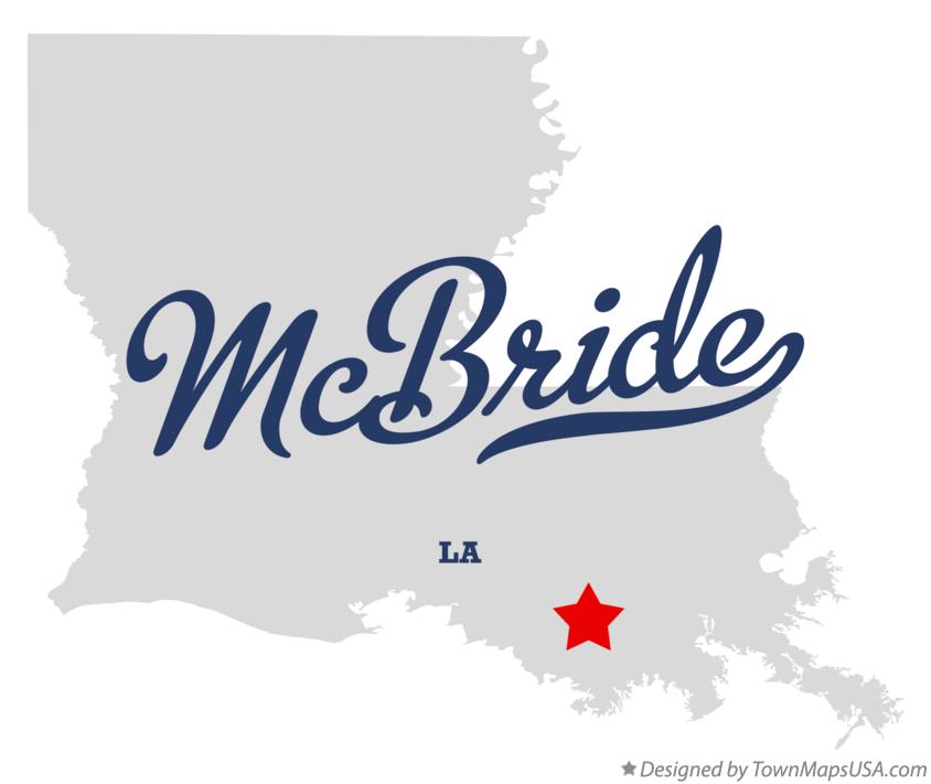 Map of McBride Louisiana LA