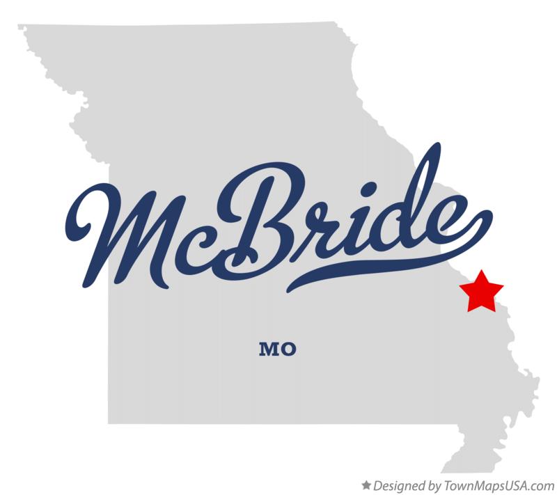Map of McBride Missouri MO