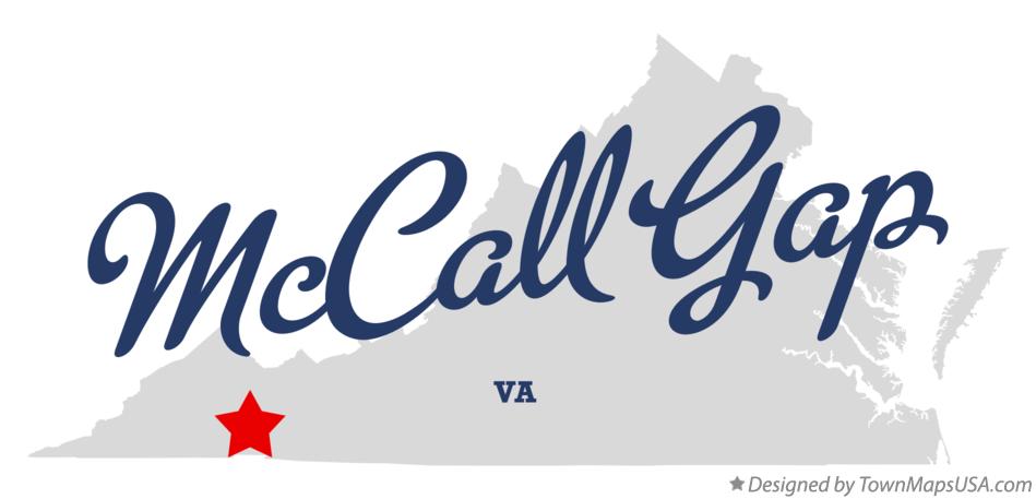 Map of McCall Gap Virginia VA