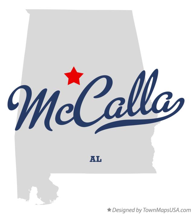 Map of McCalla Alabama AL