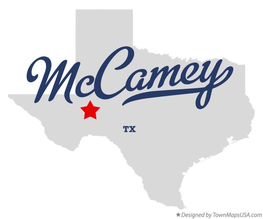 Map of McCamey Texas TX