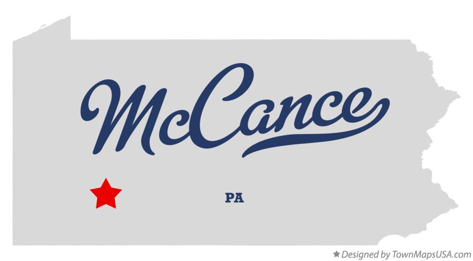 Map of McCance Pennsylvania PA