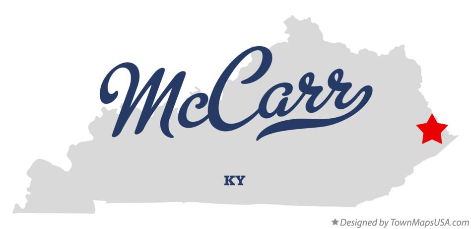 Map of McCarr Kentucky KY