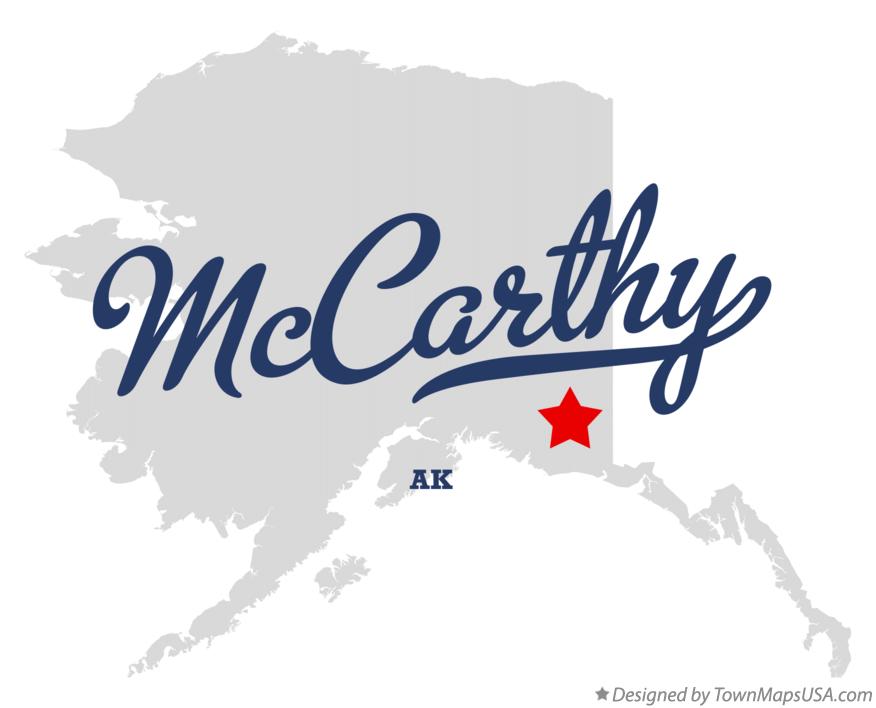Map of McCarthy Alaska AK